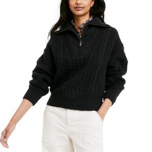 Nili Lotan x Target Cable Knit Quarter Zip Sweater